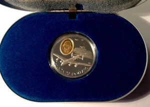 CANADA 20 dolares plata 1990 proof AVION Lancaster 683 AVRO 1 oz baño oro puro - Picture 1 of 5