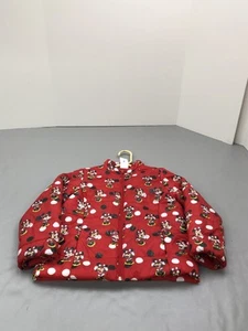 Disney Minnie Mouse Jacket Girls 7/8 Red Polka Dot Puffer Quilted Coat Youth - Picture 1 of 12