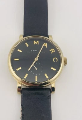 Marc By Marc Jacobs Baker Watch Women 36mm Rose Gold Tone Black Dial Untested - Image 1 of 4