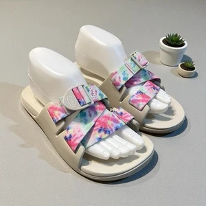 Chaco Women's Chillos Slide Sandal US 7 Women's light Tie Dye Pink Shoes - Picture 1 of 10