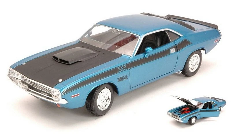Dodge Challenger T/A 1970 Blue/Black 1:24 WELLY 4029BL - Immagine 1 di 1