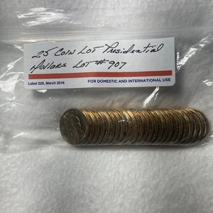 Lot 25 verschiedene Presidential Gold Tone Dollar (1 $) Münzen Nachlass Sammlung - Bild 1 von 3