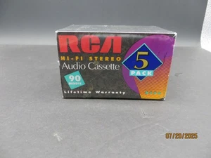 RCA Hi Fi Stereo Audio Cassette 5 Pack Sealed 90 Minutes RC90 - Bild 1 von 6