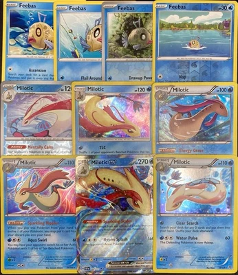 10x Pokemon Cards Milotic Feebas Lot - XY Holo Ultra Rare EX Exclusive TCG - Image 1 of 4