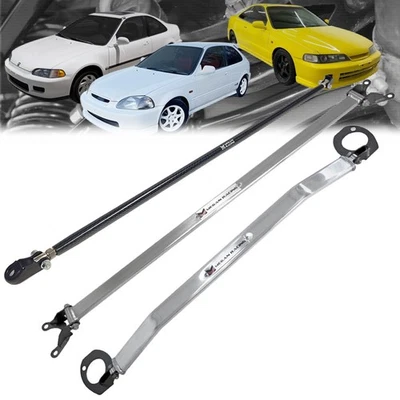 Soporte de barra de puntal delantero/trasero Megan + CF C-Pilar para 94-01 Integra/92-00 Civic Foto 1 de 4