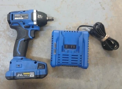 KOBALT 24V 1/2" IMPACT, BRUSHLESS, KCW 5024B-03, 2.0AH BATTERY+CHARG (TDY028164) - Image 1 of 4