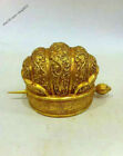 5.2? 13Cm Collect China Antique Bronze 24K Gold Handmade Phoenix Crown Hats Jyq