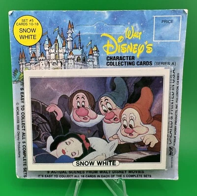 VINTAGE WALT DISNEY Character Collecting Cards Series A Set #5 Snow White 1982 - Image 1 of 4
