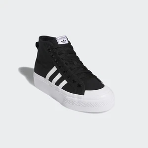 Adidas Originals Nizza Platform Mid Womens Casual Shoes Black White FY2783 8 NIB - Picture 1 of 10