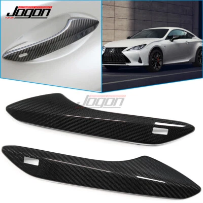 Guarnição de maçaneta externa de fibra de carbono para Lexus RC 200t 300 350 RC F 15-22 2 peças - Imagem 1 de 4
