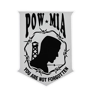 POW MIA You Are Not Forgotten Bumper Sticker Military Vinyl Soldier Decal 5" - Picture 1 of 3