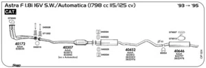 TUBO AL COLLETTORE MARMITTA PER OPEL Astra F 1.8i 16V S.W./Auto 1798 cc 115/125 - Imagen 1 de 1