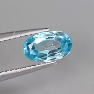 UNHEATED 1.52 Cts Cambodia Natural Zircon Blue Oval SHAPE GEMSTONE RARE - Picture 1 of 5