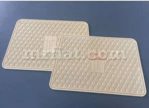 Juego de tapetes de goma De Tomaso Guara con tacón beige OEM nuevo - Imagen 1 de 1