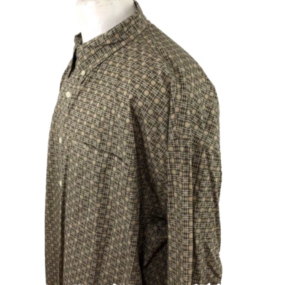 Camisa informal Chaps Ralph Lauren para hombre talla 2XB grande beige geométrica de algodón Foto 1 de 4