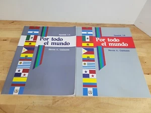 Por Todo el Mundo Spanish 1A and Spanish 1B Steven A. Guemann @2014 A Beka Book - Picture 1 of 5