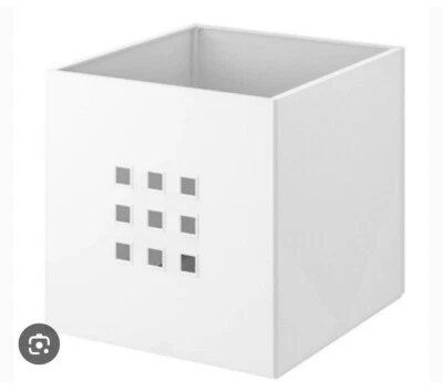 IKEA LEKMAN Storage Organize Bin Box 13x13x14.5 White 102.471.38 Discontinued - Image 1 of 4