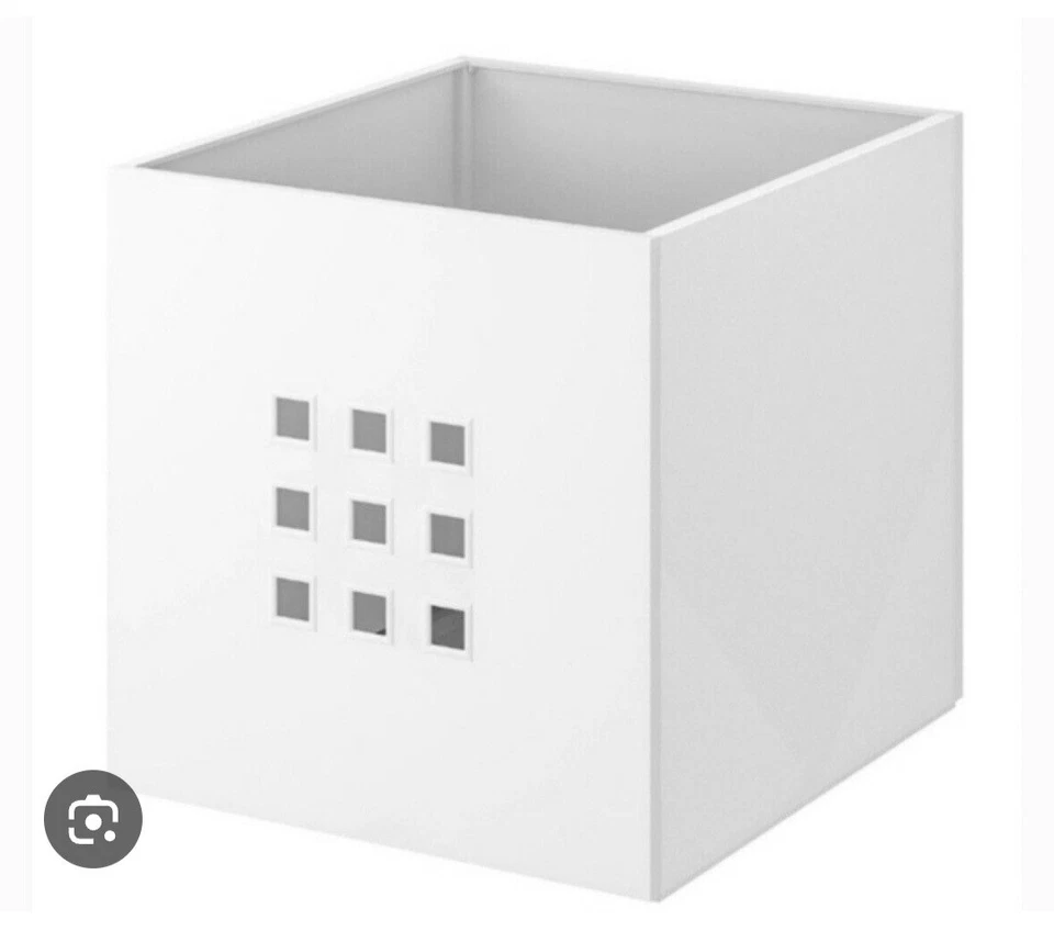 IKEA 2 Storage Boxes Lekman Shelf Unit Organizer White