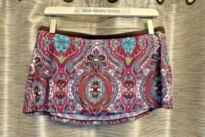 Athleta paisley  SWIM SKIRT built in bikini BOTTOMS  SIZE M - Image 1 of 4
