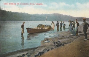 Angeln am Columbia River, Oregon - unbespielte Litho - Bild 1 von 3