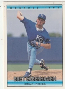 FREE SHIPPING-MINT-1992 Donruss Bret Saberhagen #128 ROYALS PLUS BONUS CARDS - Picture 1 of 1