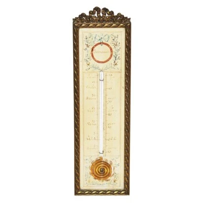 Ancien thermomètre à alcool / encadrement en bronze / période Empire - Photo 1/4