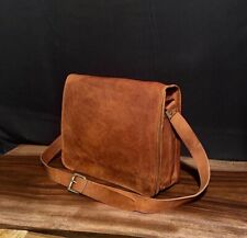 Bag Leather Satchel Genuine Real Shoulder Brown Vintage Handbag Messenger