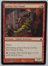 MAGIC THE GATHERING MTG 2005 RAVNICA RED GOBLIN FIRE FIEND CREATURE CARD