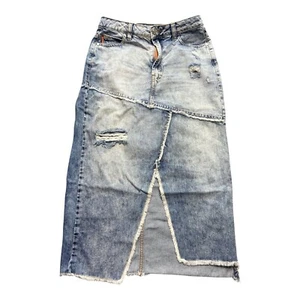 Ellus Premium Denim Skirt Distressed Girls Size 28 - Picture 1 of 11