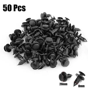 50PC 10mm Bumper Clips Retainer Auto Car Plastic Rivets Fastener Fender Push ABS - Picture 1 of 6