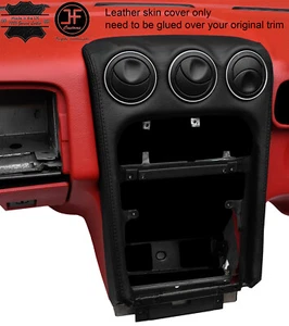 BLACK STITCH CENTRE DASH TRIM LEATHER COVER  FITS ALFA ROMEO GTV 916 PHASE 2 - Afbeelding 1 van 3