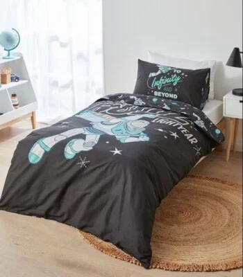 Licensed DISNEY TOY STORY Reversible SINGLE Bed Quilt Cover Set 100% COTTON BUZZ - Image 1 of 2