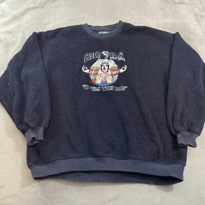 Vintage Big Dogs Sweater Mens XL Dark Blue Big BS It Was This Big! Pullover - Picture 1 of 8