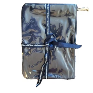 Lingerie Travel Bag Case Marina Rinaldi Blue Navy Plastic Pouch NEW - Picture 1 of 3