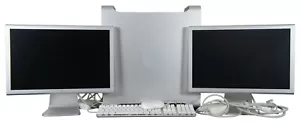 Vintage Apple Set Power Mac G5 OS X 2 Computer Bildschirme Tastatur Maus - Bild 1 von 12