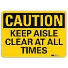 Lyle U4-1444-Ra_14X10 Safety Sign,Keep Aisle Clr All Tms,10Inh