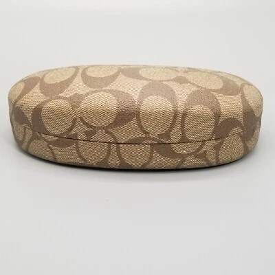Estuche rígido para gafas COACH C monograma + paño de limpieza tostado y marrón Foto 1 de 4