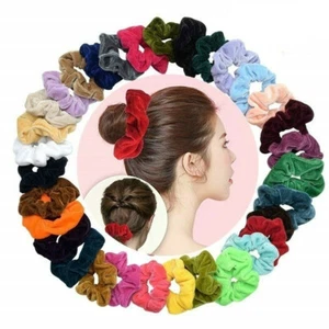 10 Pack Velvet Hair Scrunchies Hair Ties Elastic Hair Bands Ropes for Women Girl - Picture 1 of 11
