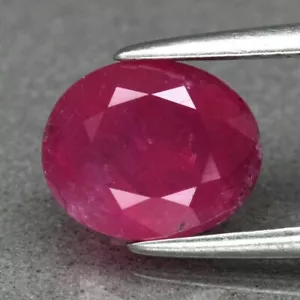 2.06ct 8x6.7mm Oval Natural Unheated Untreated Red Ruby, Mozambique(VER VIDEO) - Bild 1 von 2