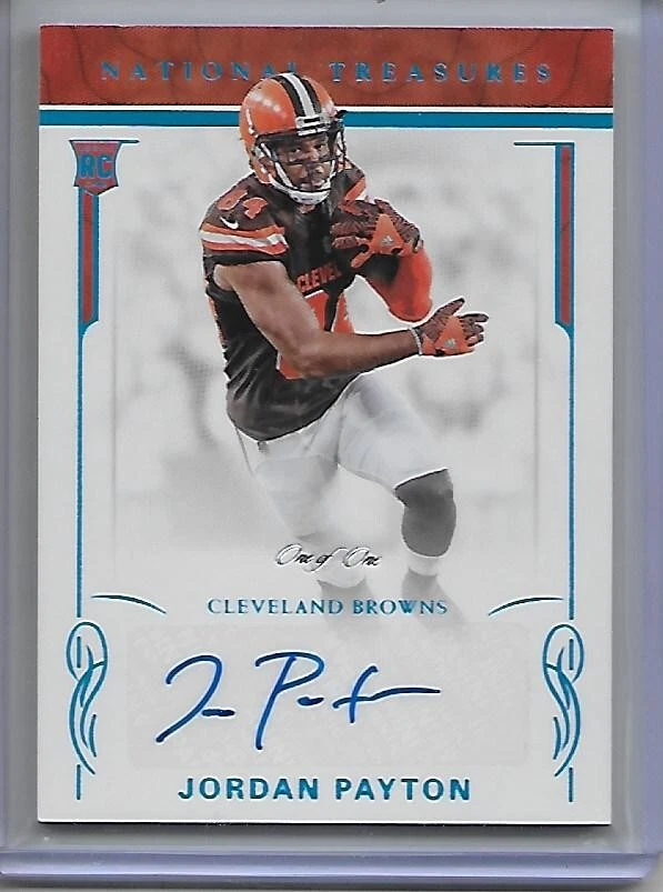 2016 National Treasures 1/1 JORDAN PAYTON rookie auto Cleveland Browns #157 - Image 1 of 2