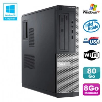 PC DELL Optiplex 3010 DT Intel G640 2.8Ghz 8Go 80Go DVD WIFI HDMI Win XP - Imagen 1 de 4