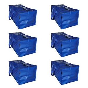 Extra Large Moving Bags 6pack Heavy Duty Moving Bags Sturdy Backpack Straps Hand - Picture 1 of 9