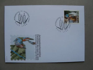 SWITZERLAND, cover FDC 2002, water management, bird kingfisher - Picture 1 of 1