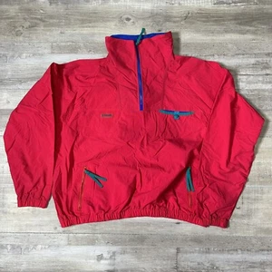 Vtg Columbia Radial Sleeve Jacket Pullover Windbreaker Men XL Blue, Teal, Red - Picture 1 of 2