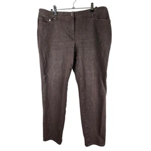Chico's So Slimming dunkelbraune Damenjeans Größe 2,5 normale Reißverschlusstaschen  - Bild 1 von 12