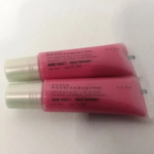 Avon Sheer Nourishment Shimmering Lip Gloss - Sheer Violet - Lot of 2 - Picture 1 of 2
