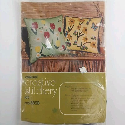 De Colección Crewel Kugel Vogart Kit 582B Funda de Almohada Ojos Marrones Susan Mariposas Foto 1 de 4