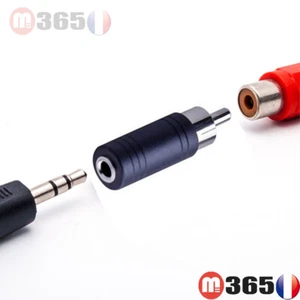 jack 3.5 mm RCA mâle vers 3,5 mm femelle adaptateur 3.5 rca à 3,5 Jack stéréo - Bild 1 von 1