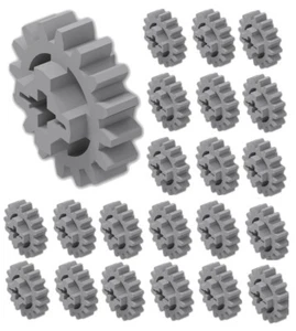 ☀️NUEVO LEGO 20x Técnica Gris Claro, Engranaje 16 Dientes (Agujeros Redondos Estilo Antiguo) Técnica - Imagen 1 de 2