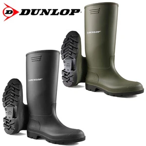 BOTAS UNISEX DUNLOP WELLINGTONS WELLIES TOTALMENTE IMPERMEABLES NIEVE ZAPATOS DE GOMA LLUVIA - Imagen 1 de 7